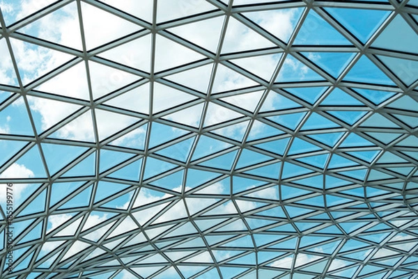 Obraz Geometric Skylight with Cloud Reflections