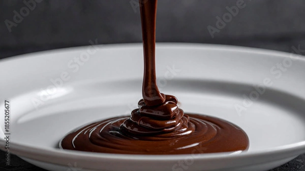 Obraz melted chocolate dripping
