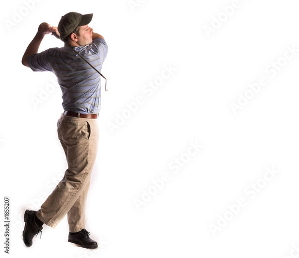 Obraz golf swing isloated on white