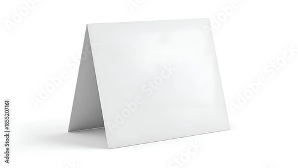 Obraz A-Frame Menu Sign Card Stand Mockup on White