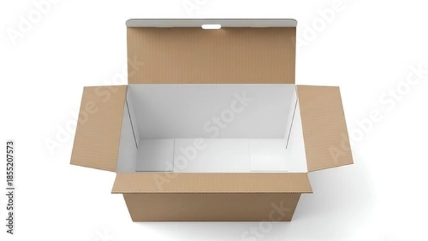 Obraz Minimal Empty Takeout Food Packaging Box Isolated
