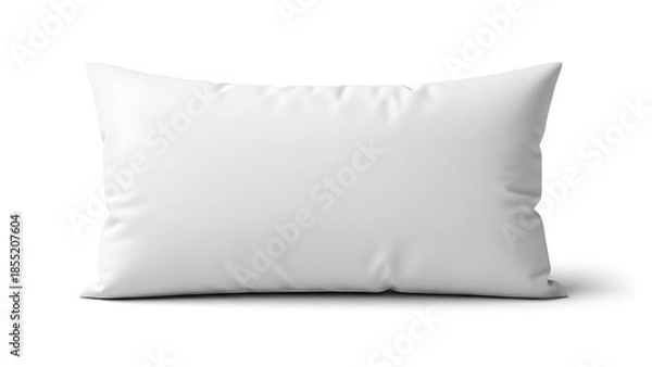Obraz Plain White Rectangular Pillow for Textile Design Mockup