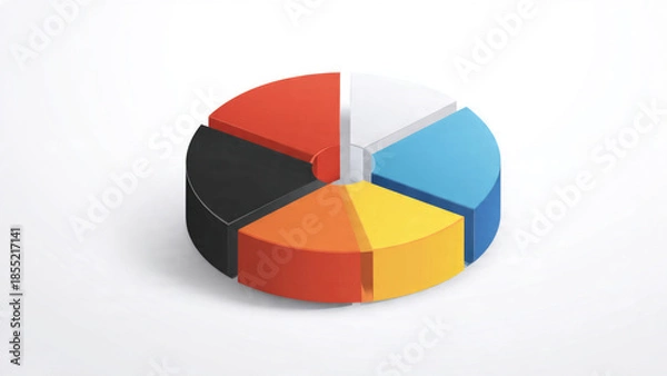 Fototapeta Isometric Pie Chart