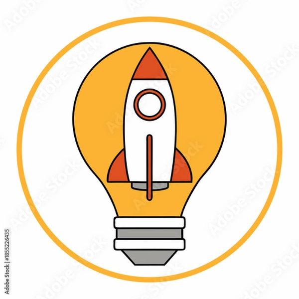 Obraz Rocketship Idea Innovation Concept Bright Future Growth