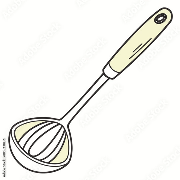 Obraz plastic spoon on white background