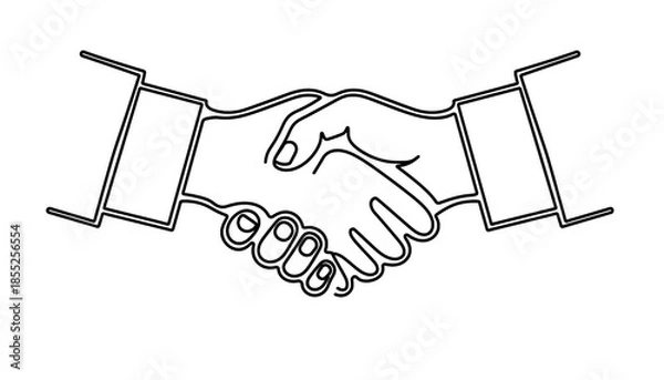 Obraz handshake silhouette icon