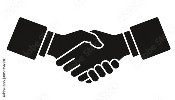 Obraz handshake silhouette icon