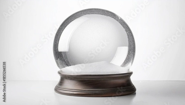 Fototapeta Empty Snow Globe On White Background