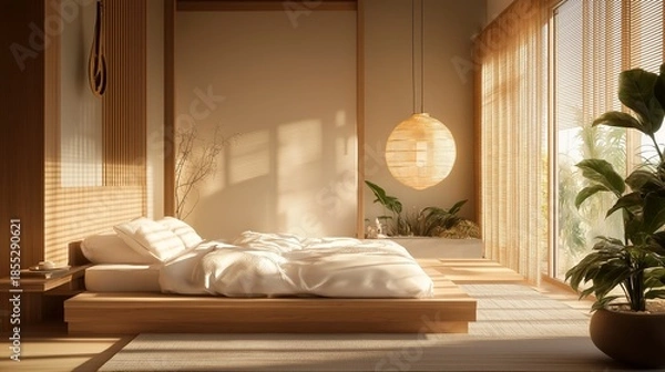 Fototapeta beautiful lake in the morning