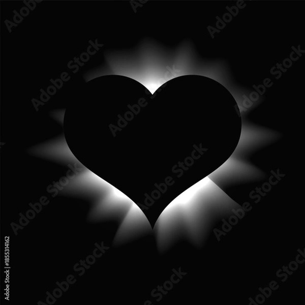 Obraz Heart illuminate light frame