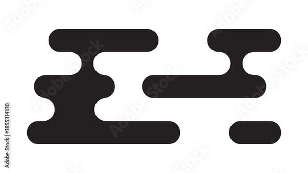 Obraz Black traditional Asian-style cloud