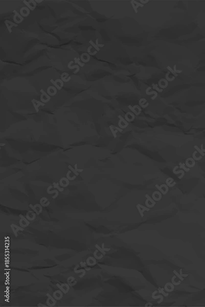 Obraz Black clean crumpled paper