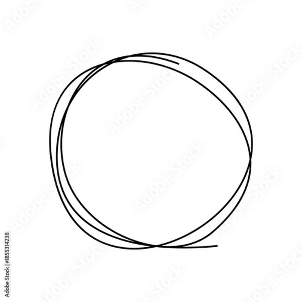 Obraz Messy Line Art Round Shape