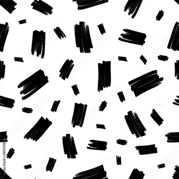 Obraz Seamless pattern with hand drawn scribble smears