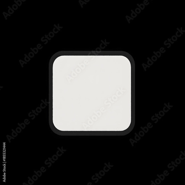 Obraz Minimal checkbox unchecked thin border, #333, isolated on transparent, UI kit ready