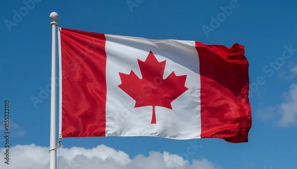 Obraz canadian flag in the wind
