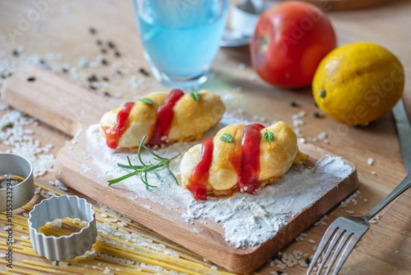 Obraz Nutritious Cheese Whole Wheat Bread for Breakfast