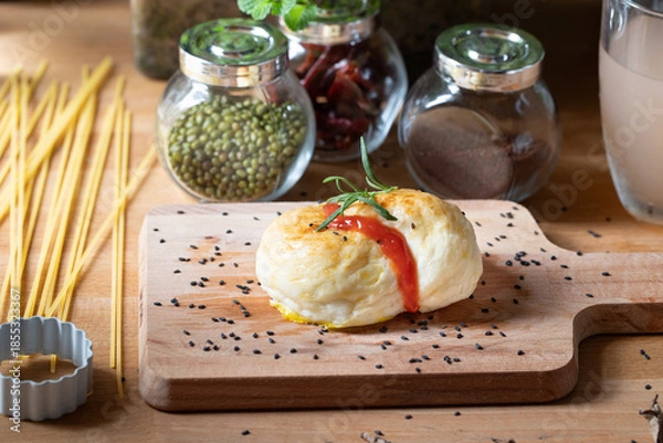 Obraz Nutritious Cheese Whole Wheat Bread for Breakfast