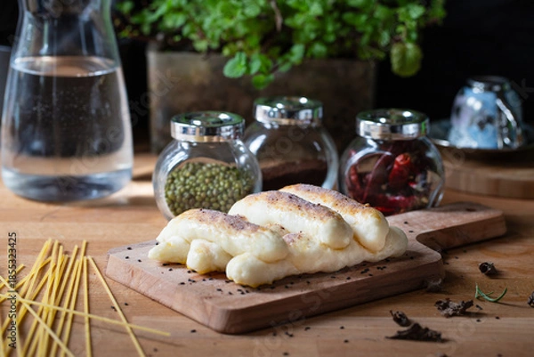 Obraz Nutritious Cheese Whole Wheat Bread for Breakfast