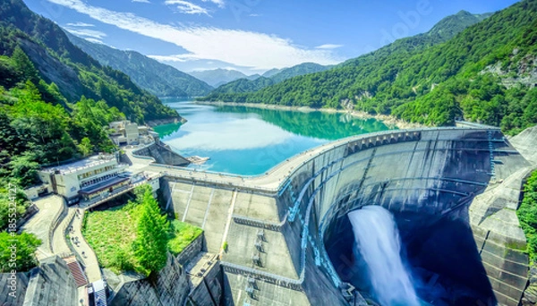 Obraz 富山県・夏の黒部ダム