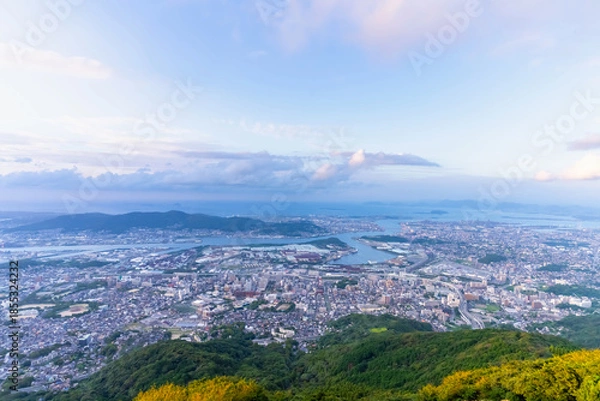 Obraz 福岡県・皿倉山から望む都市風景　夕景