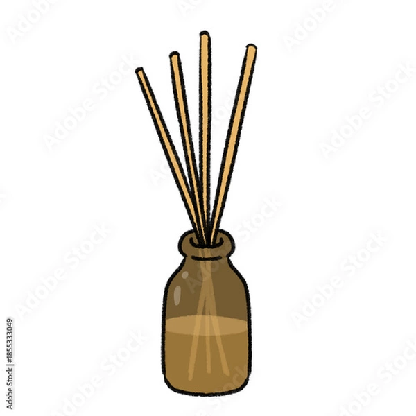 Obraz アロマデフューザーのシンプルイラスト