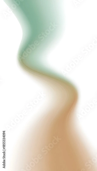 Obraz Soft gradient wave in muted sage and clay, ultra-minimal vertical layout