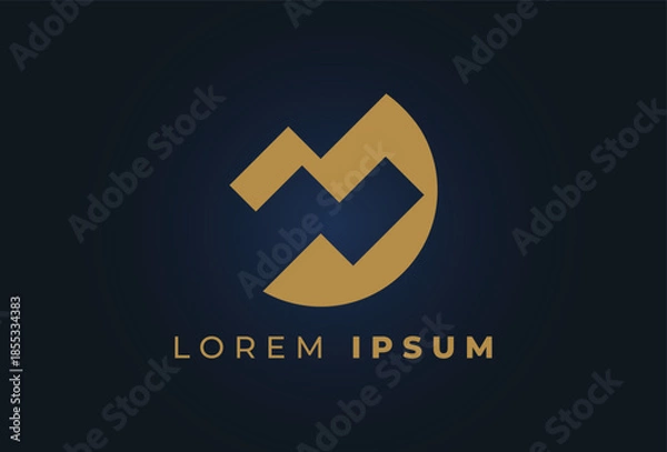 Obraz Abstract Geometric Chart Logo Design Element