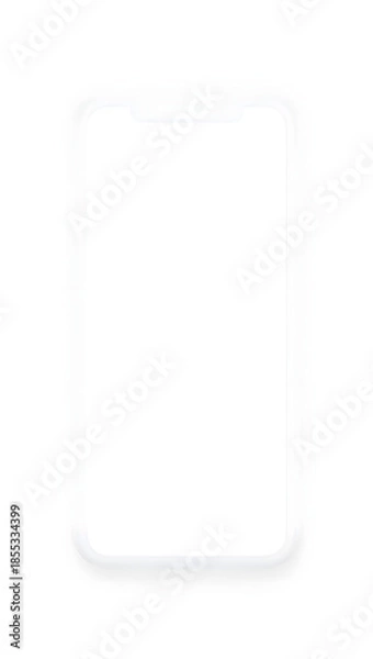 Obraz Soft-focus edge glow on pure white, subtle dimension, zero clutter, mobile ad or app onboarding background