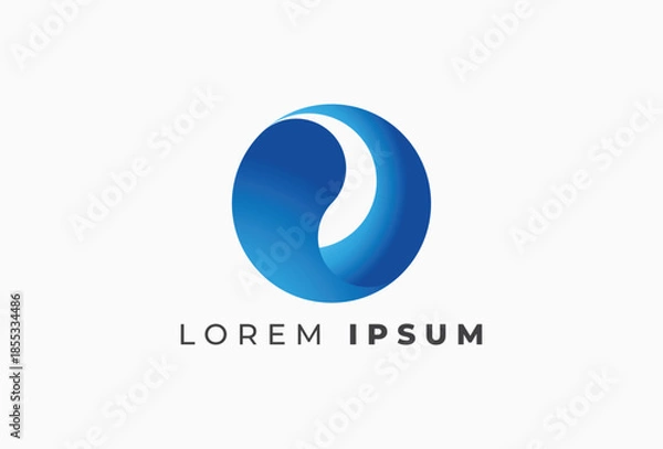 Fototapeta Abstract Blue Sphere vector logo design elements