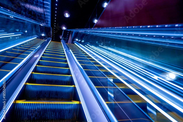 Obraz 光跡のエスカレータ