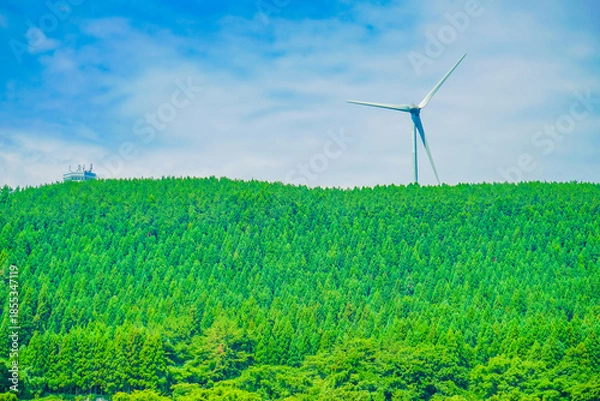 Obraz 夏空の風力発電