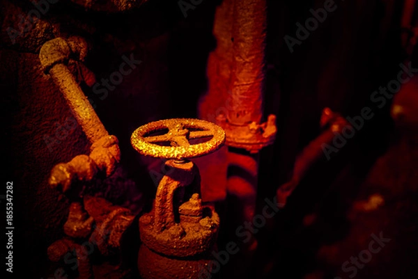 Obraz 錆びたバルブ接写