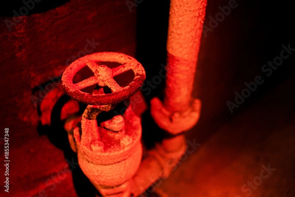 Obraz 赤いバルブハンドル