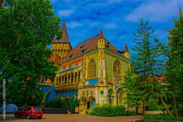 Obraz 城風建築と緑（ハンガリー）