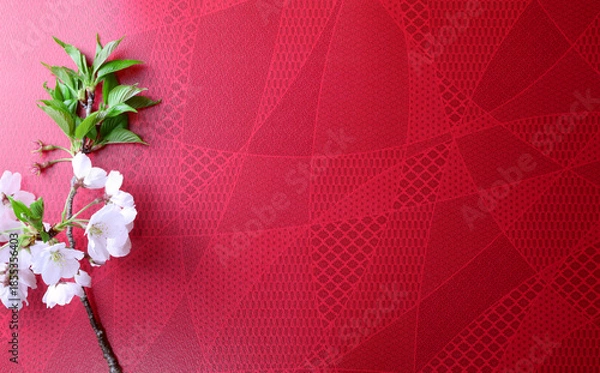 Obraz 日本の背景_桜と和柄