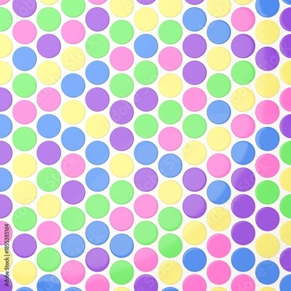 Obraz 背景素材_タイル_丸_カラフル