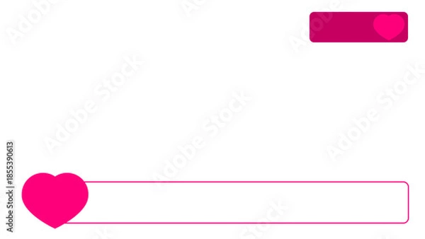 Obraz 動画テロップ素材：ハート-1