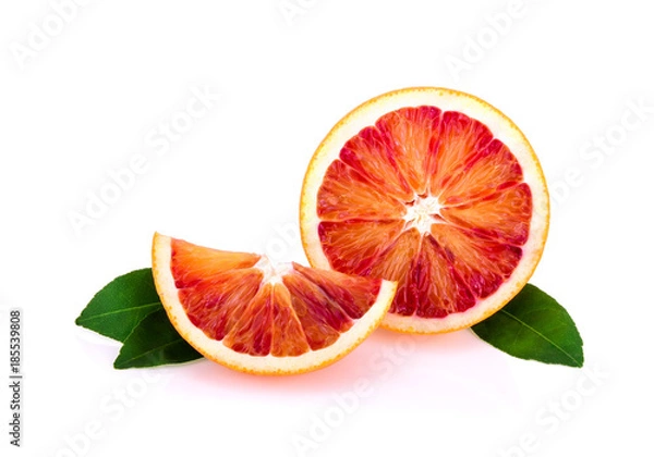 Fototapeta blood orange isolated on white background