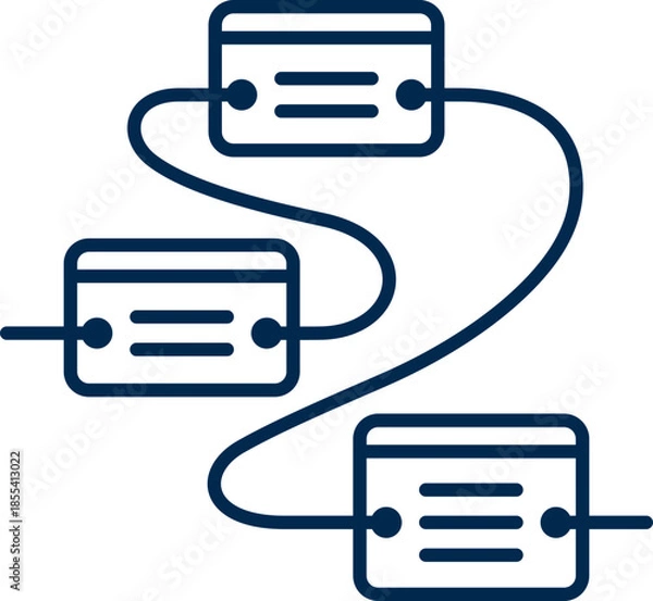 Obraz Machine Learning Nodes Icon for AI and Data Structure
