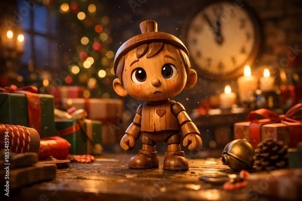 Obraz Magical Christmas Toy Awakening 3D Illustration