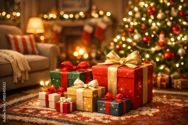 Obraz Christmas Morning Anticipation 3D Art