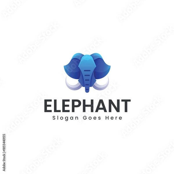 Obraz Gradient Modern Elephant Logo Design