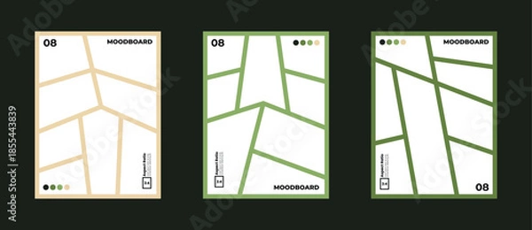 Obraz Comic inspired visual moodboard showcasing eight frames and refined colors in 3:4 format