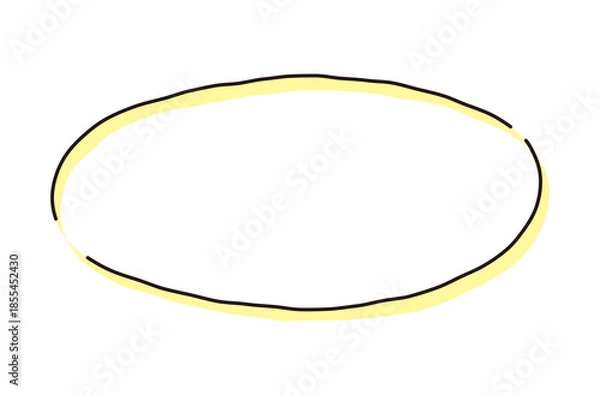 Obraz ペンで手描きされたシンプルで可愛い丸い吹き出しのイラスト素材