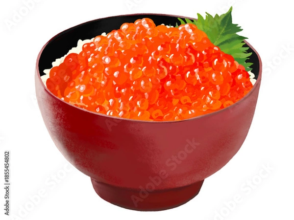 Obraz いくら丼（赤黒椀）