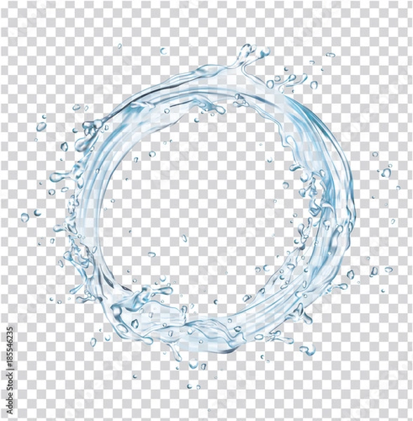 Obraz wektor plusk wody koło