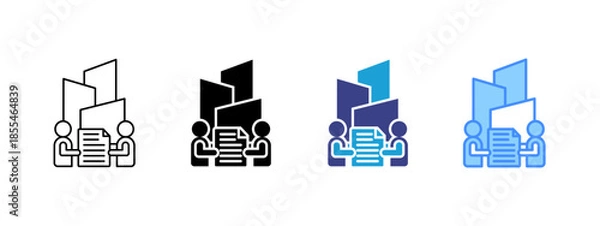 Obraz Acquisition icon set multiple style collection