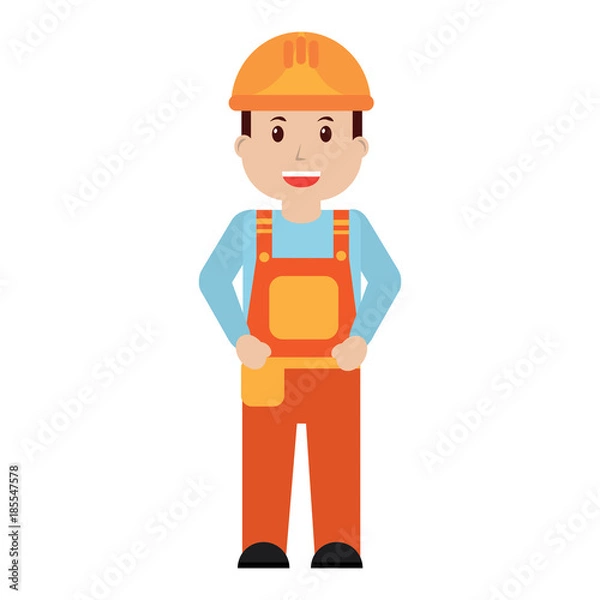 Fototapeta engineer or contractor icon image vector illustration design 