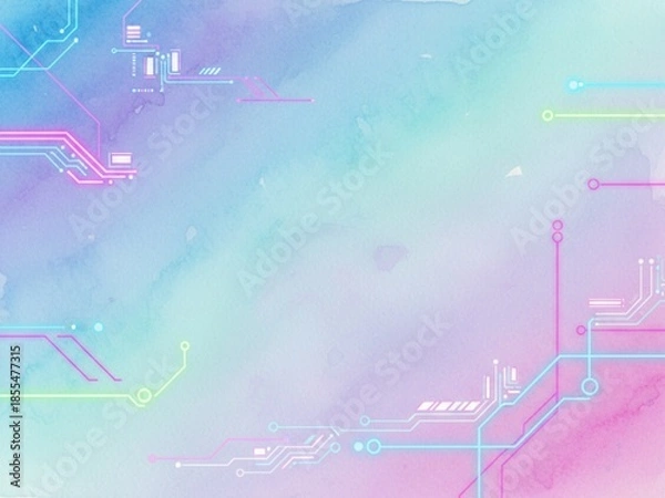 Obraz Futuristic pastel gradient abstract digital background